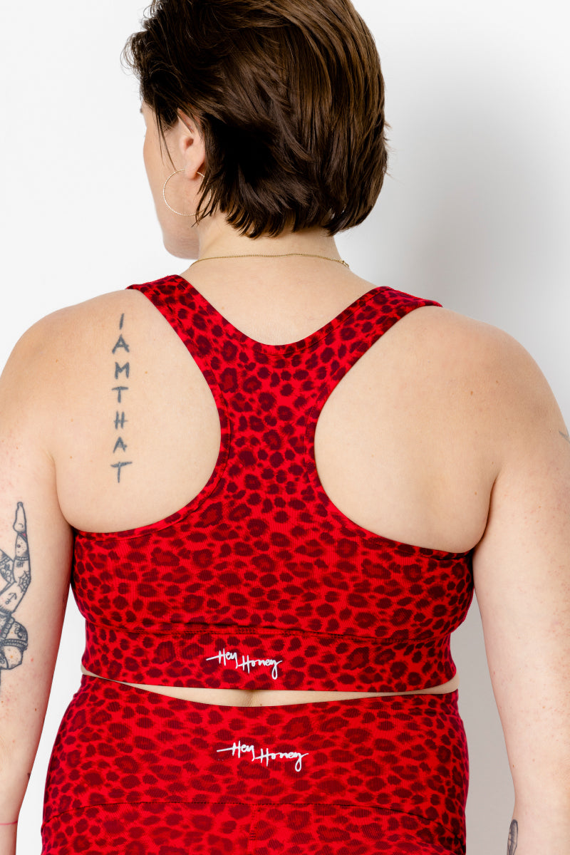 Maternity Leggings Leo Red | Hey Honey Yoga & Active Wear