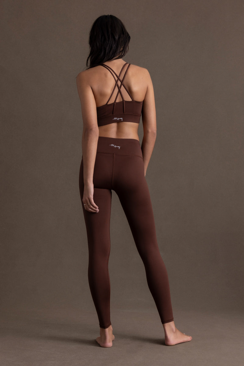Criss-Cross Bra Chocolate | Hey Honey Yoga & Active Wear