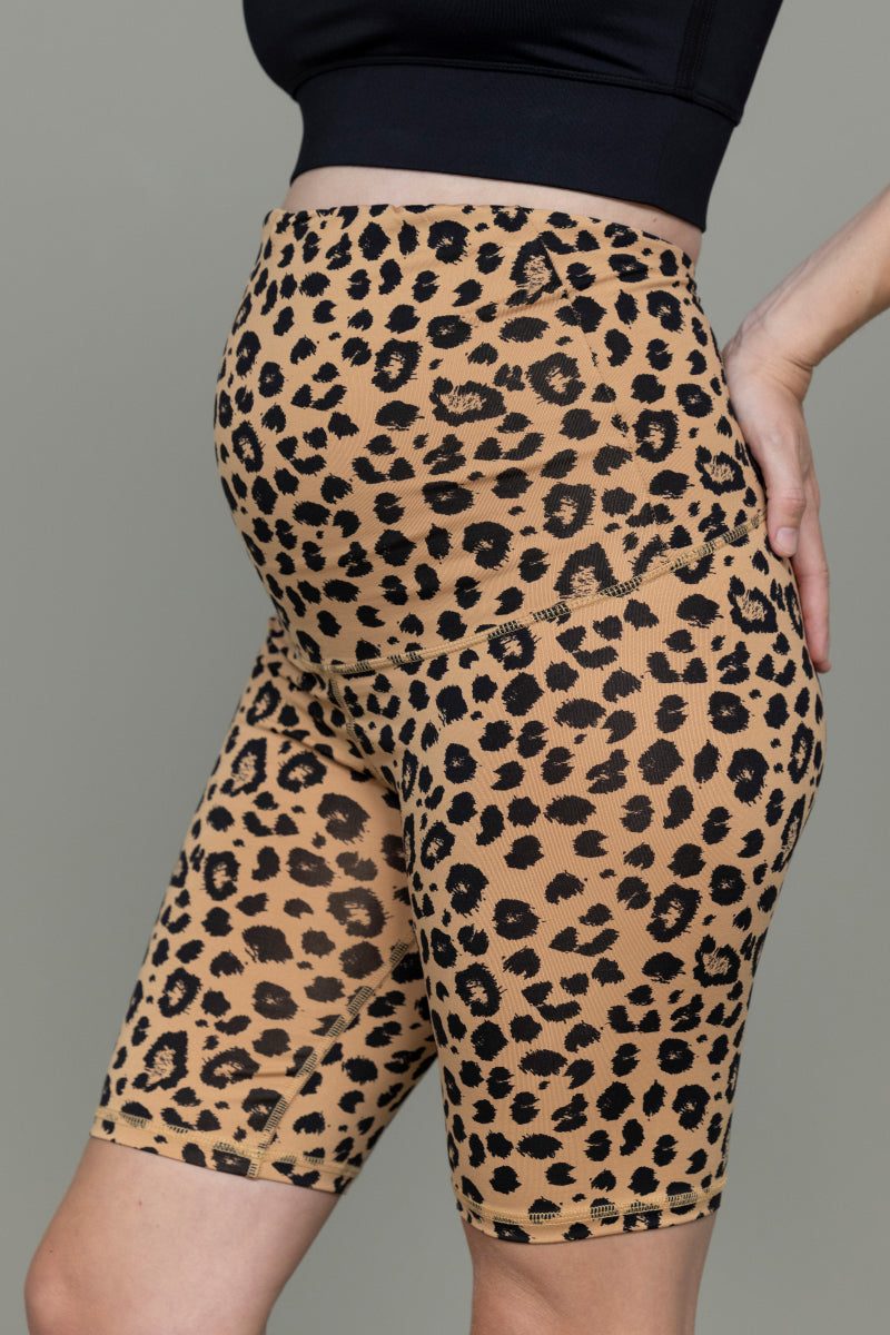 Maternity Biker Leo Biscuit | Hey Honey Yoga & Active Wear
