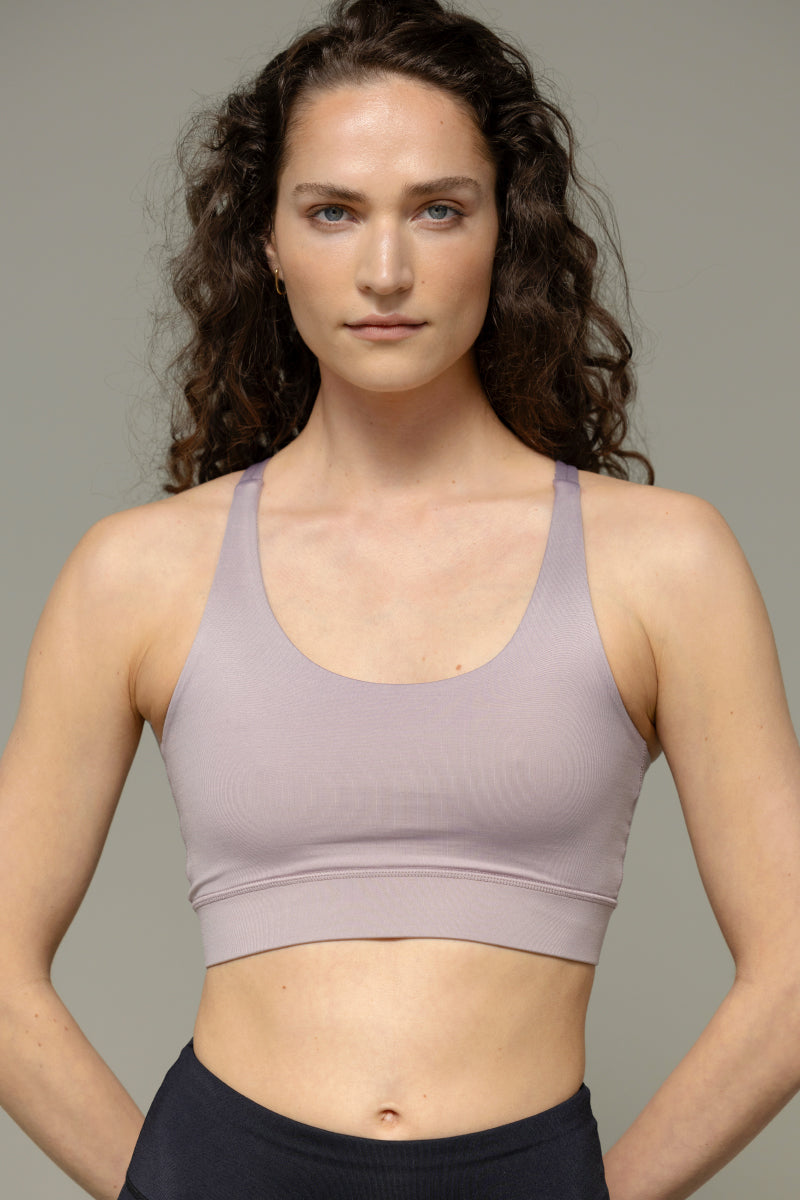Criss-Cross Bra Dove | Hey Honey Yoga & Active Wear
