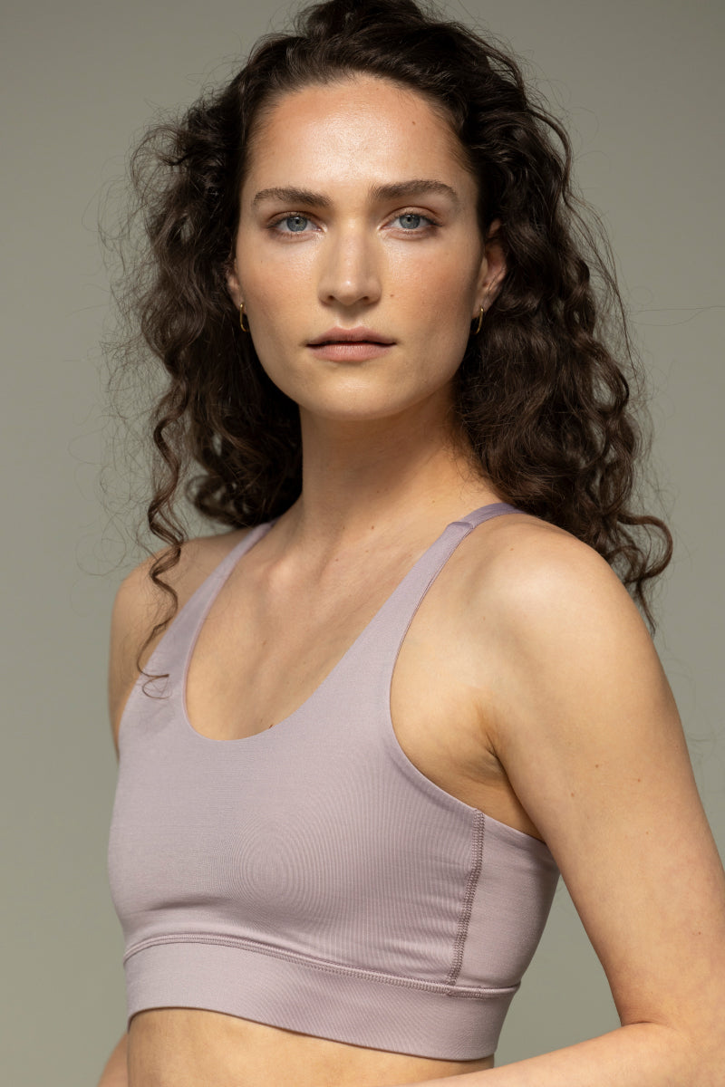 Criss-Cross Bra Dove | Hey Honey Yoga & Active Wear