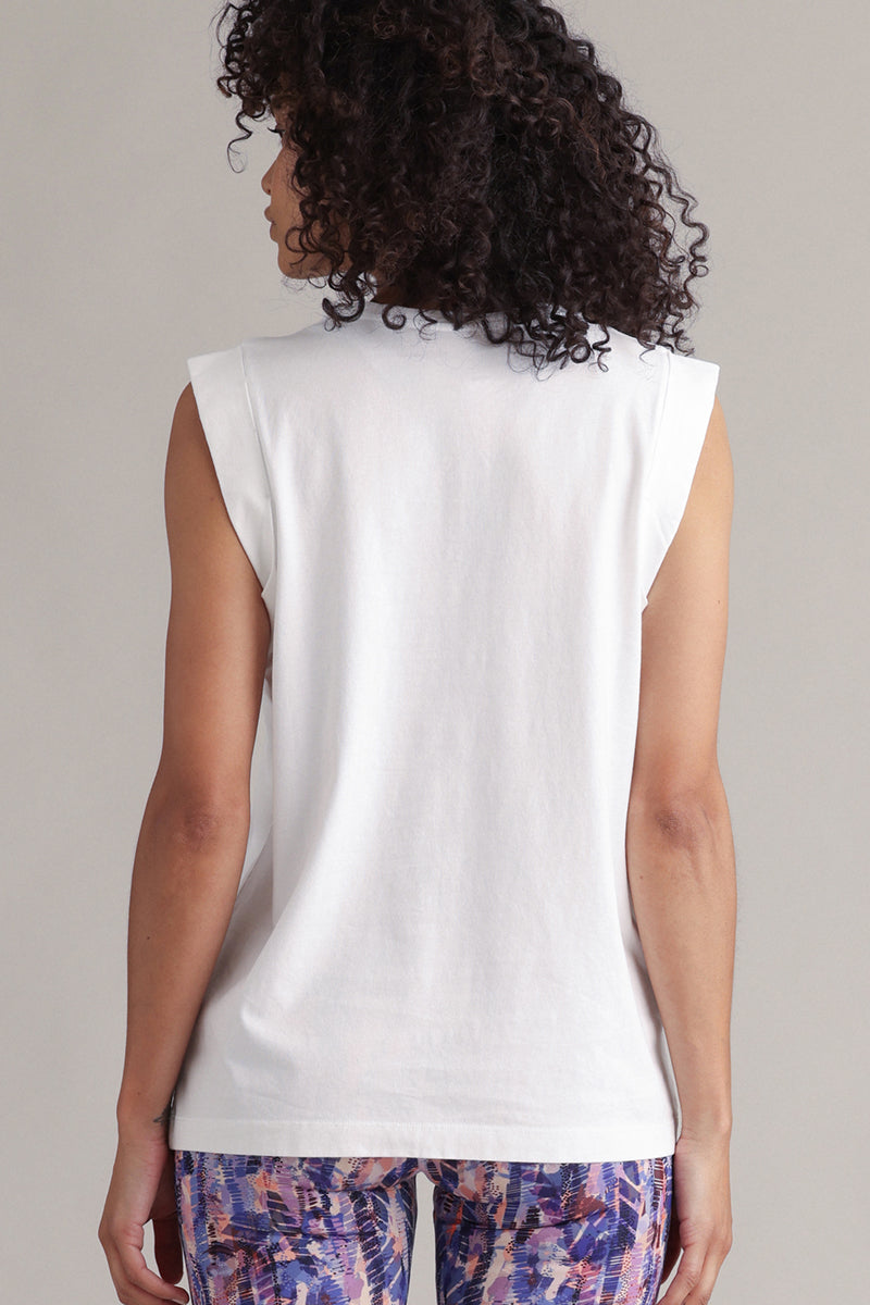 Muscle Tank White | Hey Honey & Active Wear