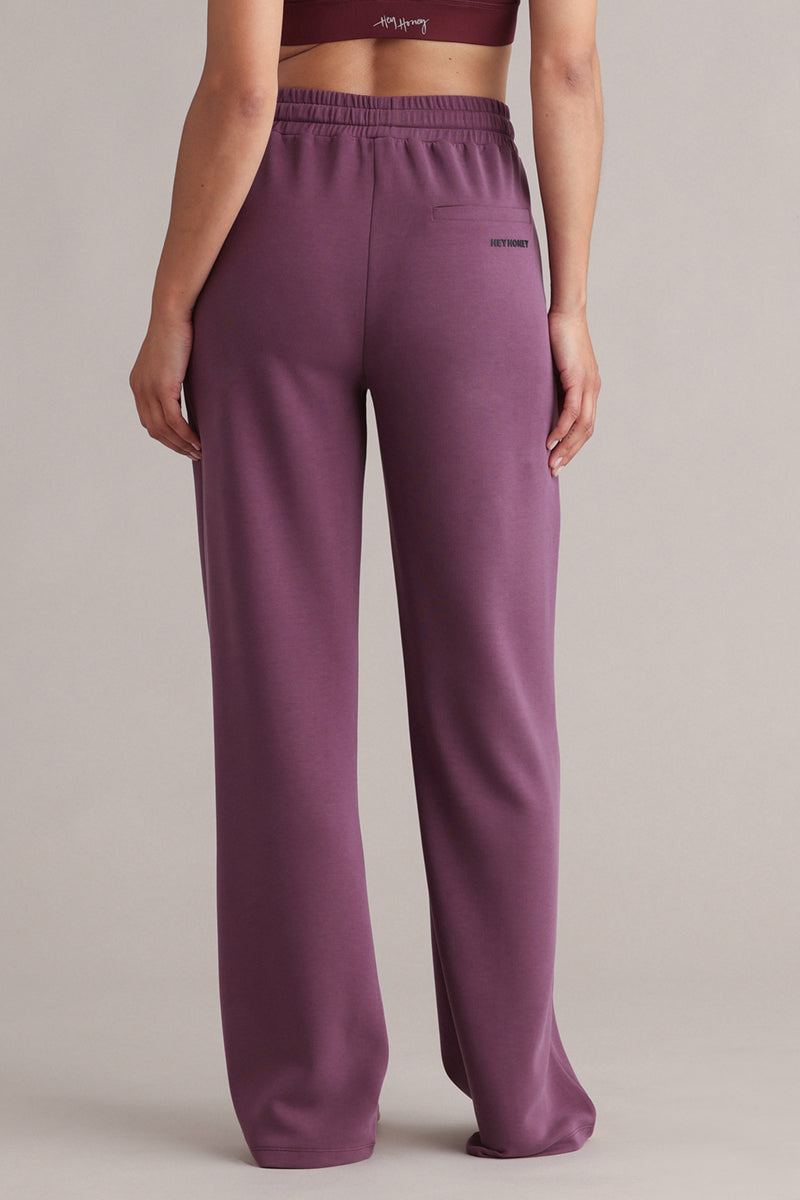 Long Jersey Pants Italian Plum | Hey Honey & Active Wear