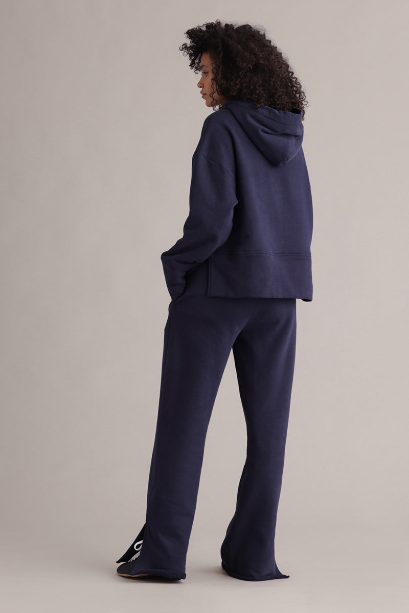 Cosy Hoodie Long Cuffs Baritone Blue | Hey Honey & Active Wear
