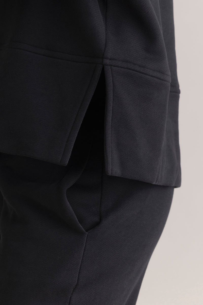 Cosy Hoodie Long Cuffs Black | Hey Honey & Active Wear