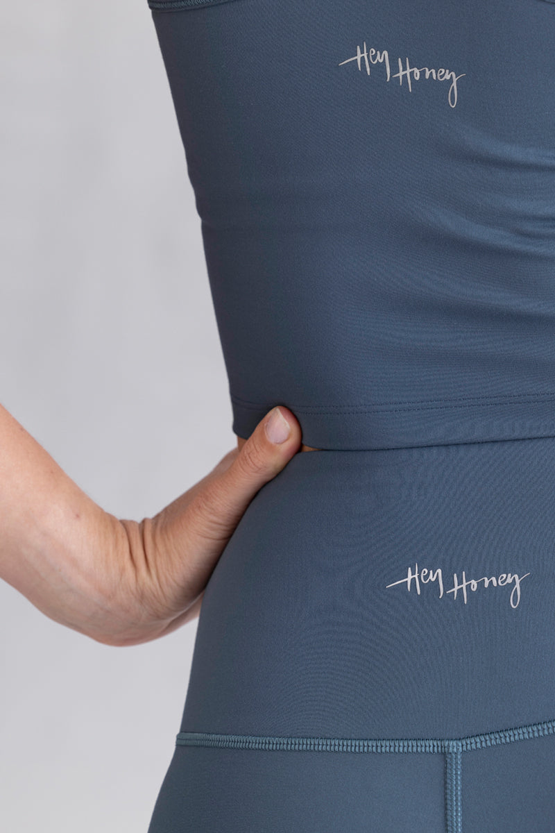 High-Waist Leggings Cotton Touch Teal | Hey Honey & Active Wear