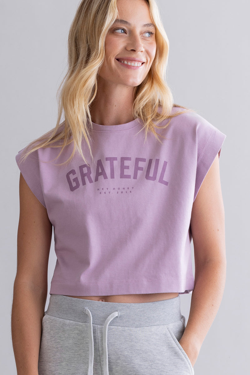 Cropped Shirt Mauve | Hey Honey & Active Wear