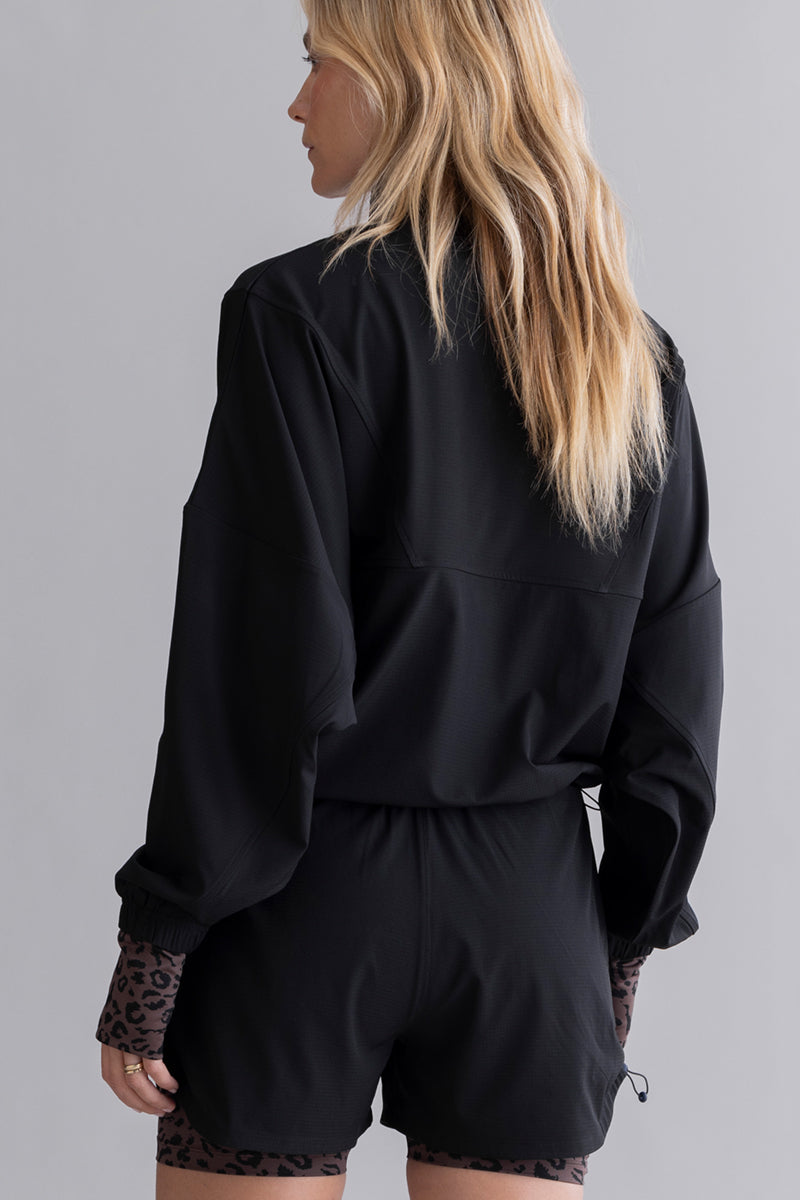 Ribstop Pull Over Jacket Black | Hey Honey & Active Wear