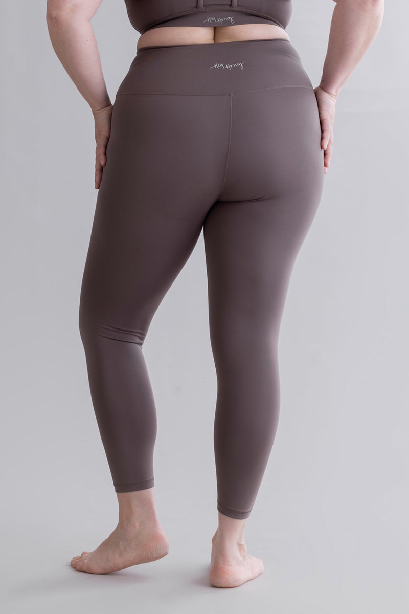 High-Waist Cropped Leggings Cotton Touch Taupe | Hey Honey & Active Wear