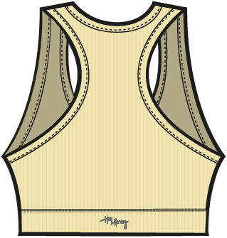 Bra Ribbed Pastel Yellow | Hey Honey & Active Wear