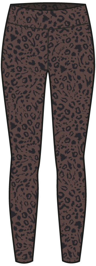 Cropped Leggings Mono Leo Soft Brown | Hey Honey & Active Wear