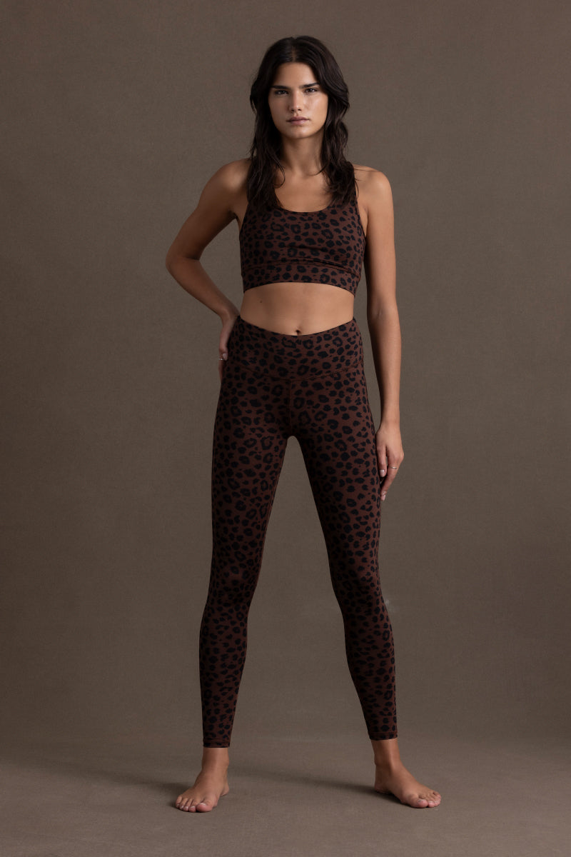 Leggings Leo Chocolate | Hey Honey Yoga & Active Wear