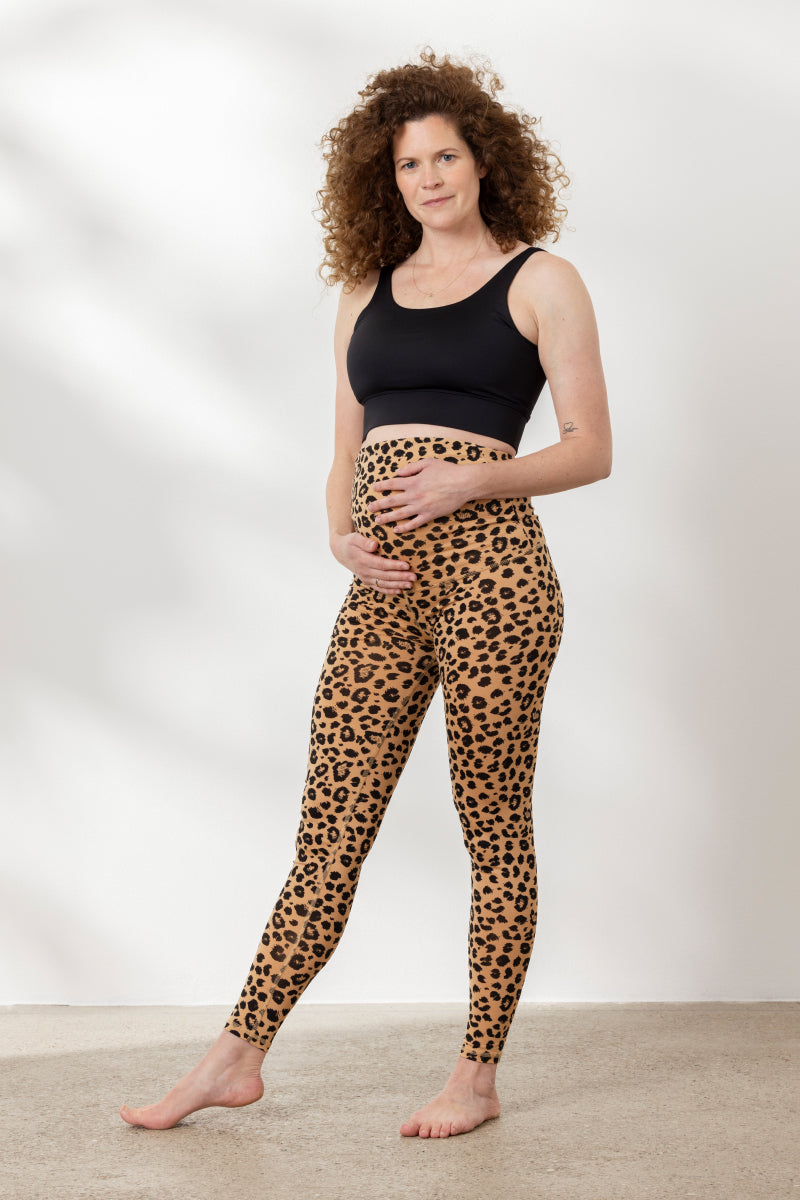 Maternity Leggings Leo Biscuit | Hey Honey Yoga & Active Wear