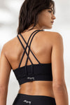 Criss-Cross Bra Unicolor Black | Hey Honey Yoga & Active Wear