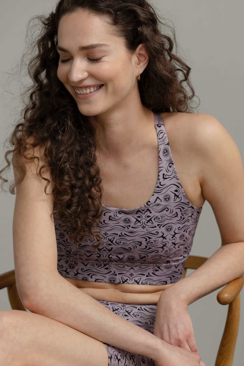 Criss-Cross Bra Samadhi Dove | Hey Honey Yoga & Active Wear