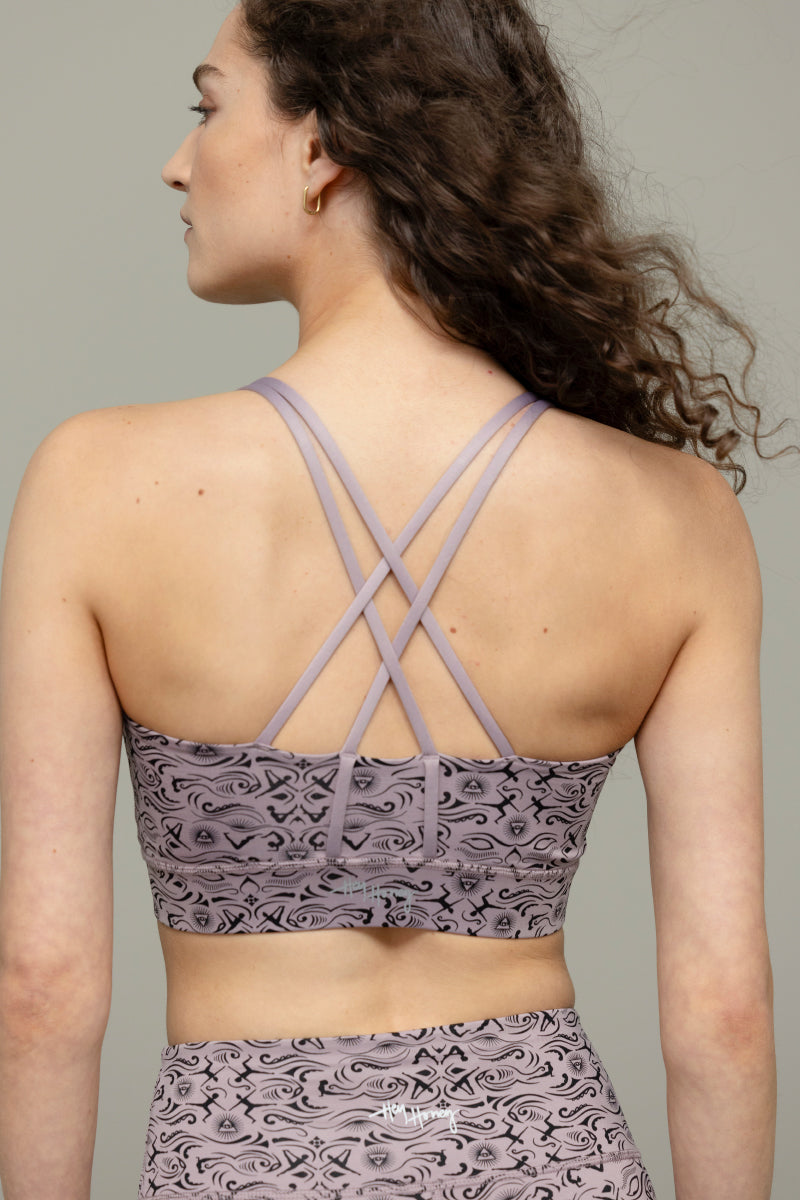 Criss-Cross Bra Samadhi Dove | Hey Honey Yoga & Active Wear