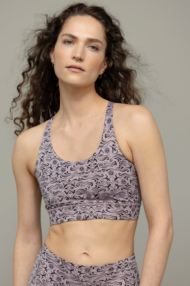 Criss-Cross Bra Samadhi Dove | Hey Honey Yoga & Active Wear