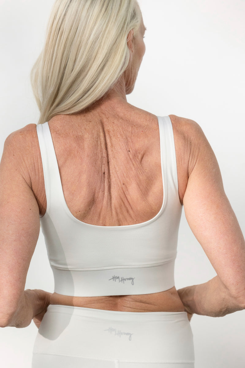 Bustier Unicolor White | Hey Honey Yoga & Active Wear