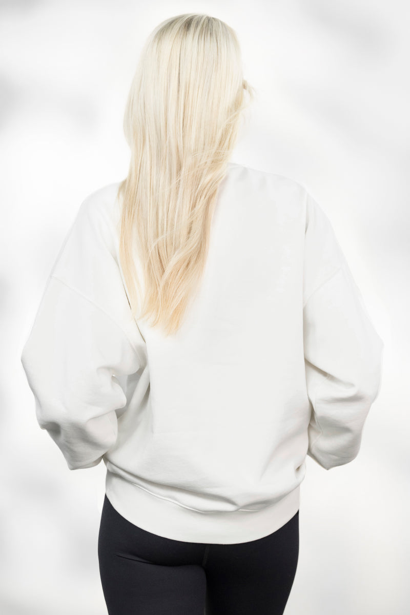 Sweater Academie White | Hey Honey Yoga & Active Wear