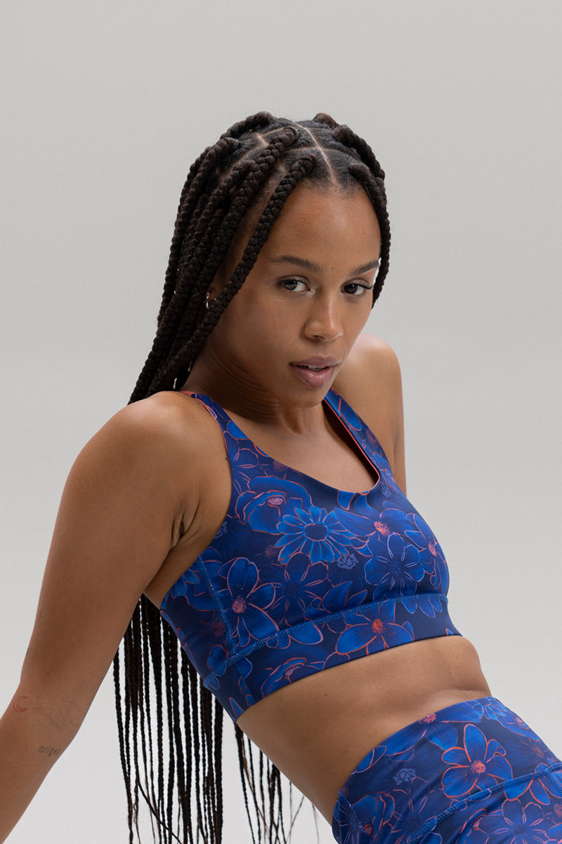 Criss-Cross Bra Flower Daze | Hey Honey Yoga & Active Wear