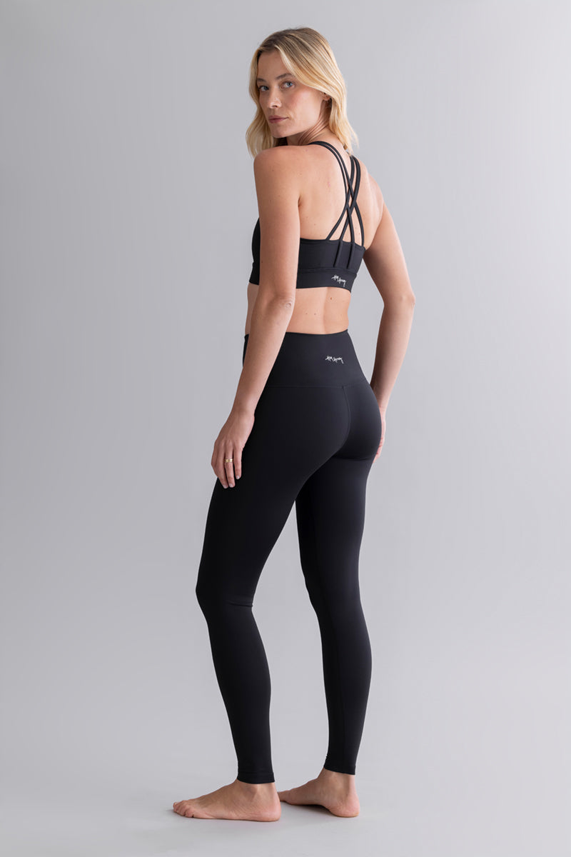 High-Waist Leggings Cotton Touch Black
