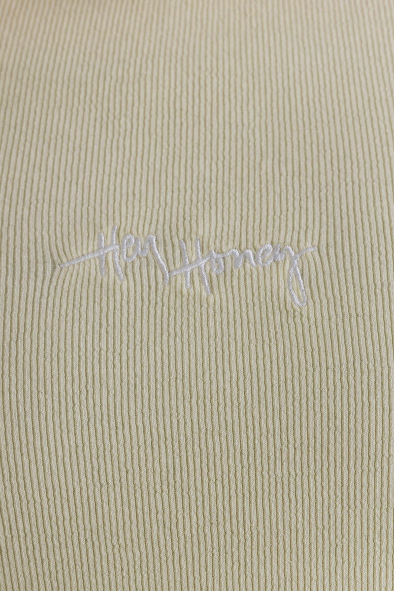 Rib Tank Pastel Yellow | Hey Honey & Active Wear