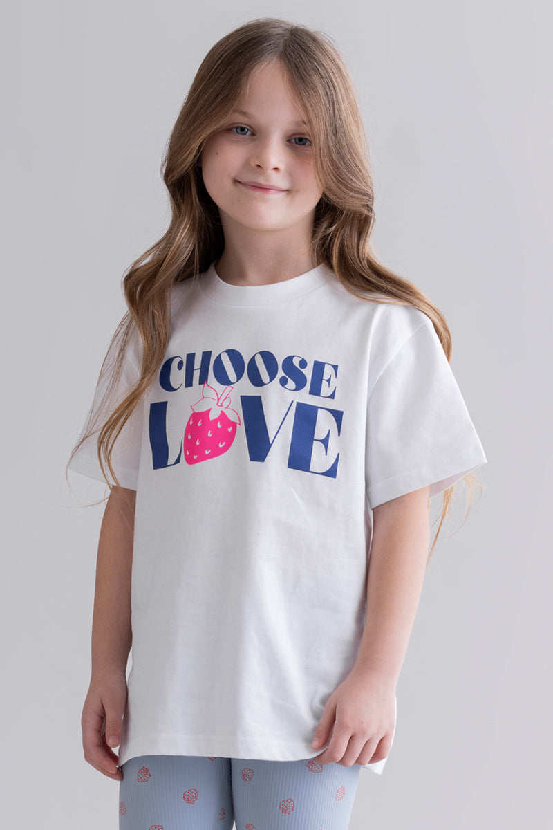 Kids T-Shirt Love White | Hey Honey & Active Wear
