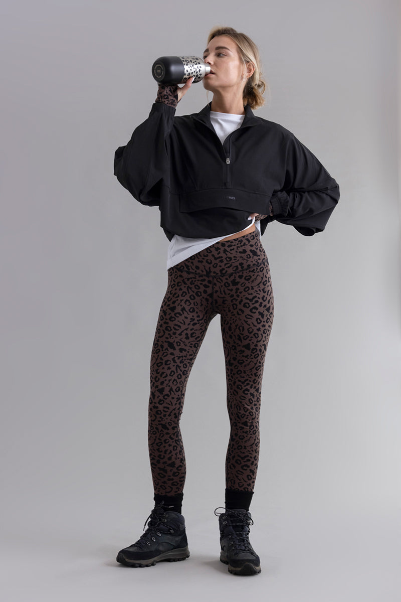 Leggings Classic Mono Leo Soft Brown | Hey Honey Yoga & Active Wear