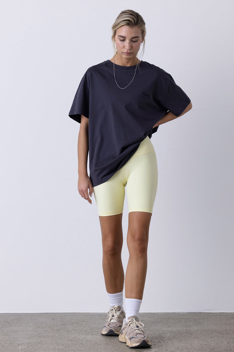 Biker Ribbed Pastel Yellow | Hey Honey & Active Wear
