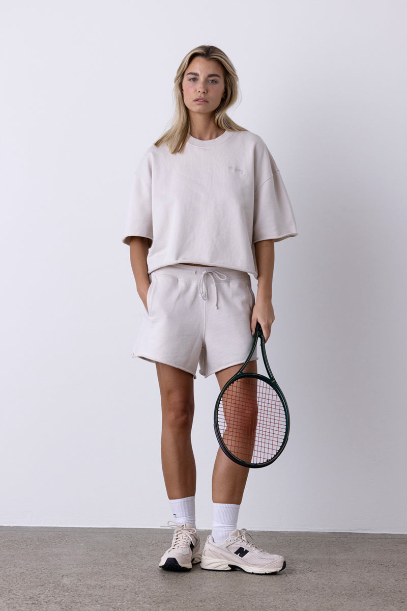 Short Sleeve Sweat Off White | Hey Honey & Active Wear