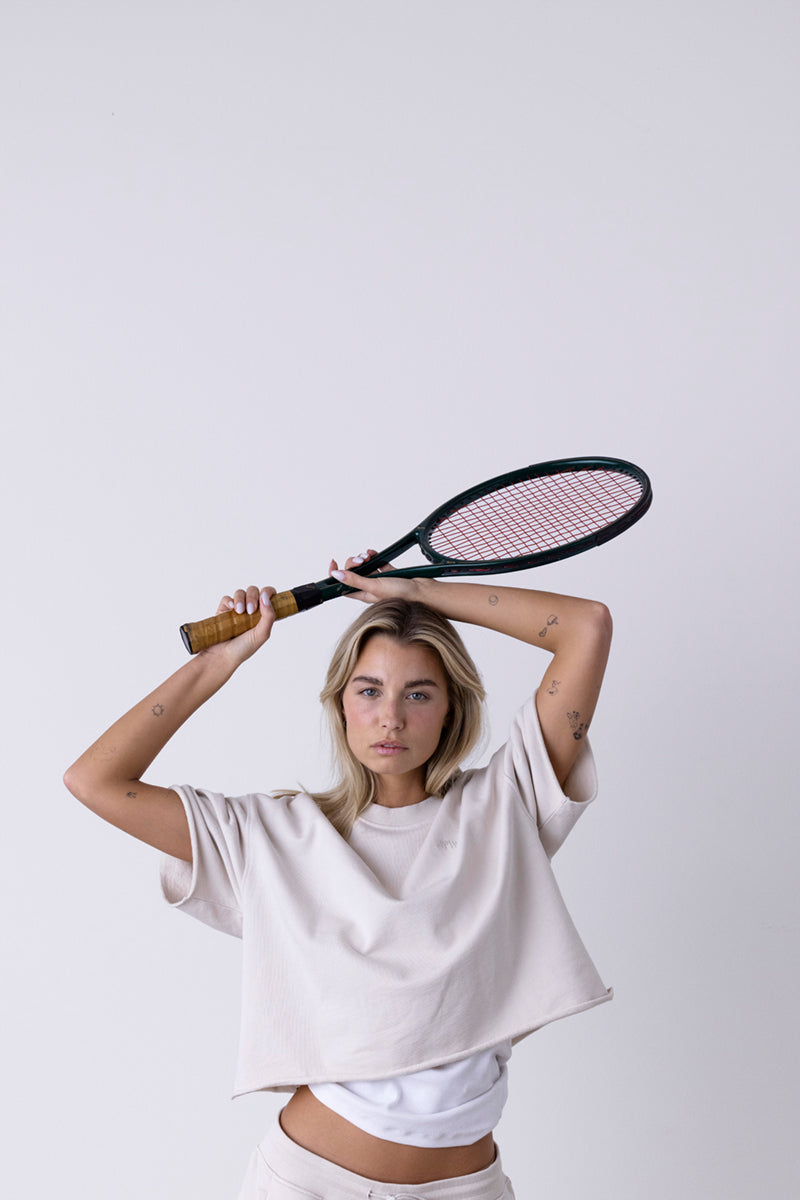 Short Sleeve Sweat Off White | Hey Honey & Active Wear