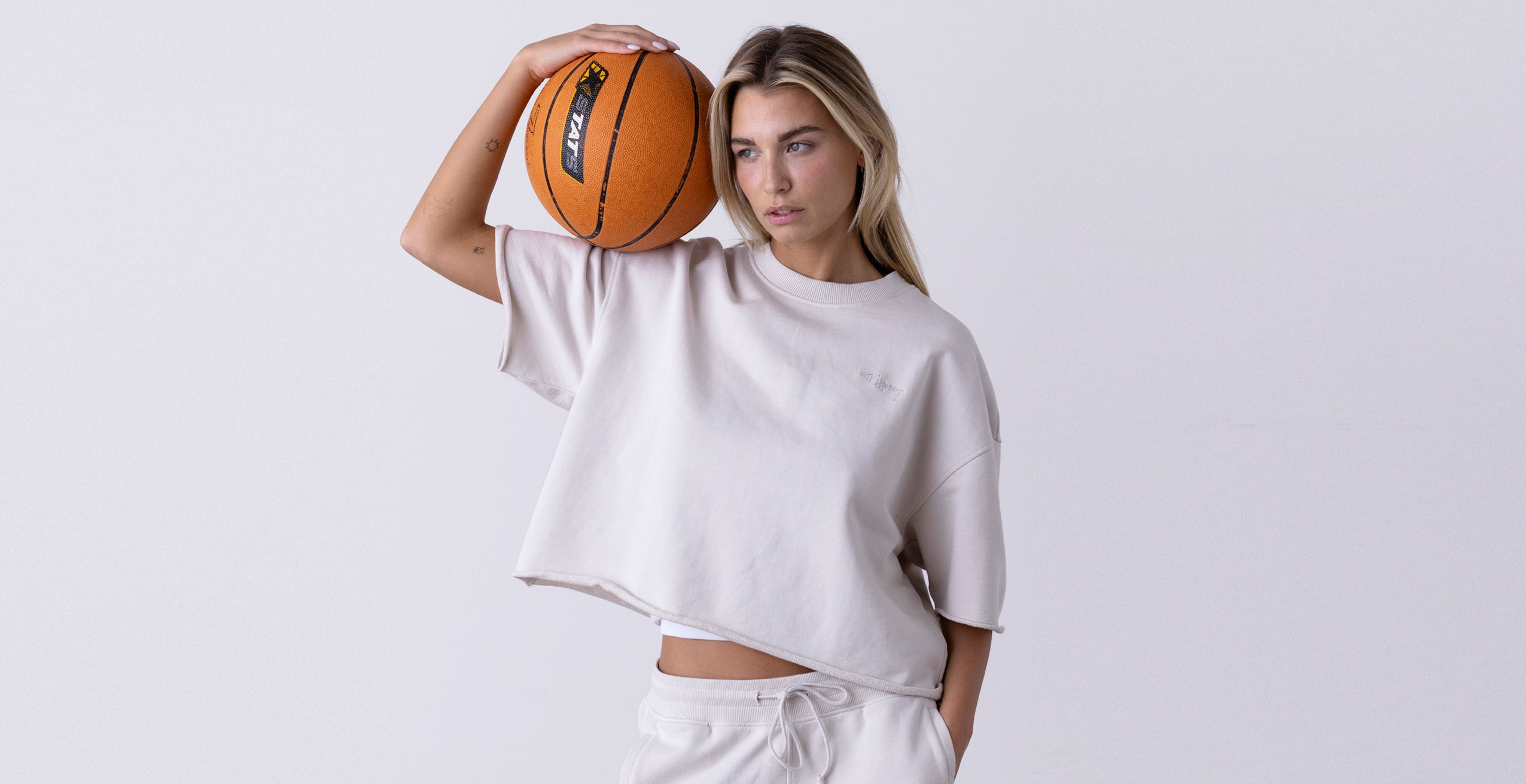 Short Sleeve Sweat Off White | Hey Honey & Active Wear