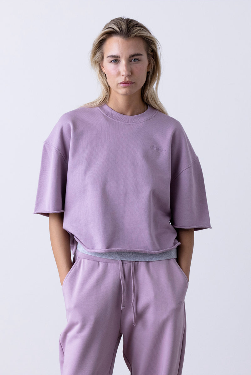 Short Sleeve Sweat Mauve