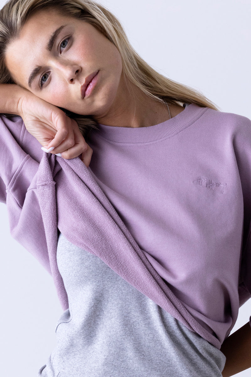 Short Sleeve Sweat Mauve
