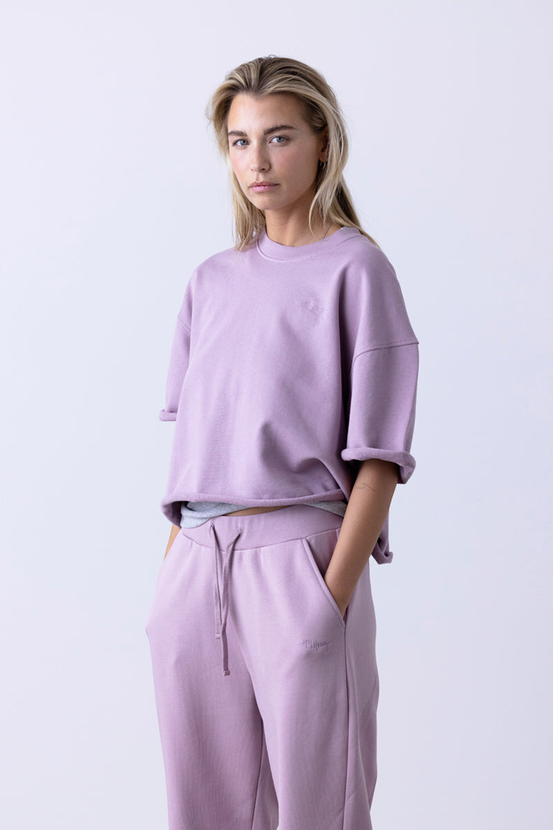Short Sleeve Sweat Mauve