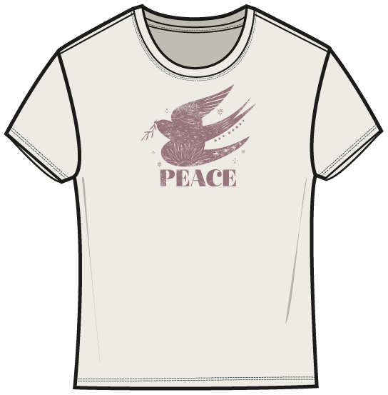 T-Shirt Peace Dove Off White | Hey Honey & Active Wear