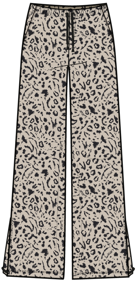 Summer Pants Mono Leo Oatmeal | Hey Honey & Active Wear