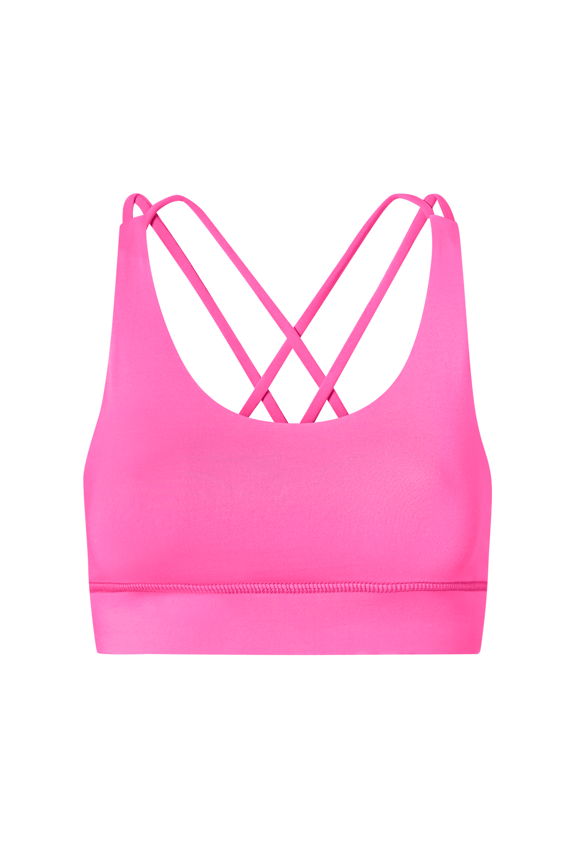 Criss-Cross Bra Neon Pink | Hey Honey Yoga & Active Wear